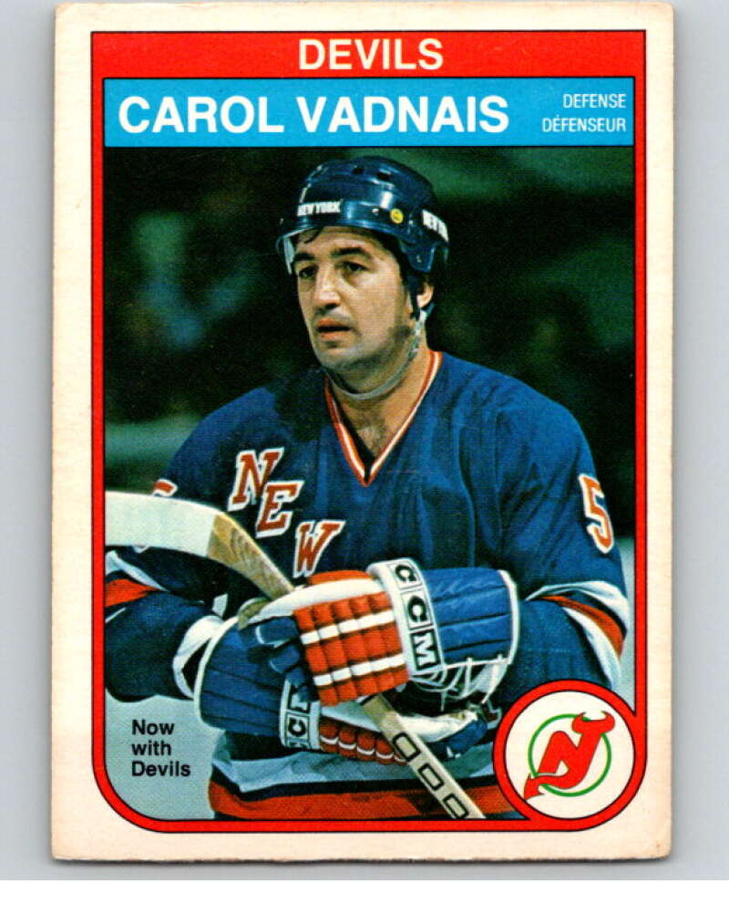 1982-83 O-Pee-Chee #148 Carol Vadnais  RC Rookie New Jersey Devils  V58122 Image 1