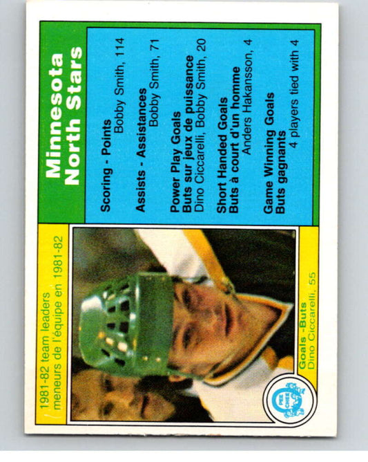 1982-83 O-Pee-Chee #162 Dino Ciccarelli TL  Minnesota North Stars  V58228 Image 1