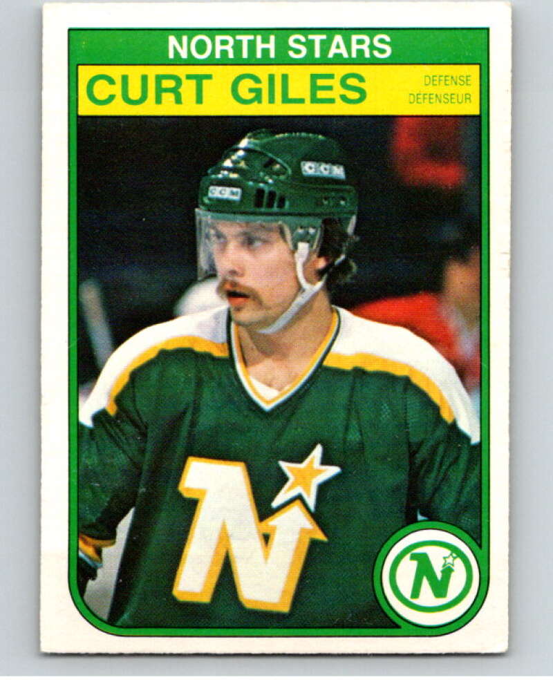 1982-83 O-Pee-Chee #166 Curt Giles  RC Rookie Minnesota North Stars  V58254 Image 1