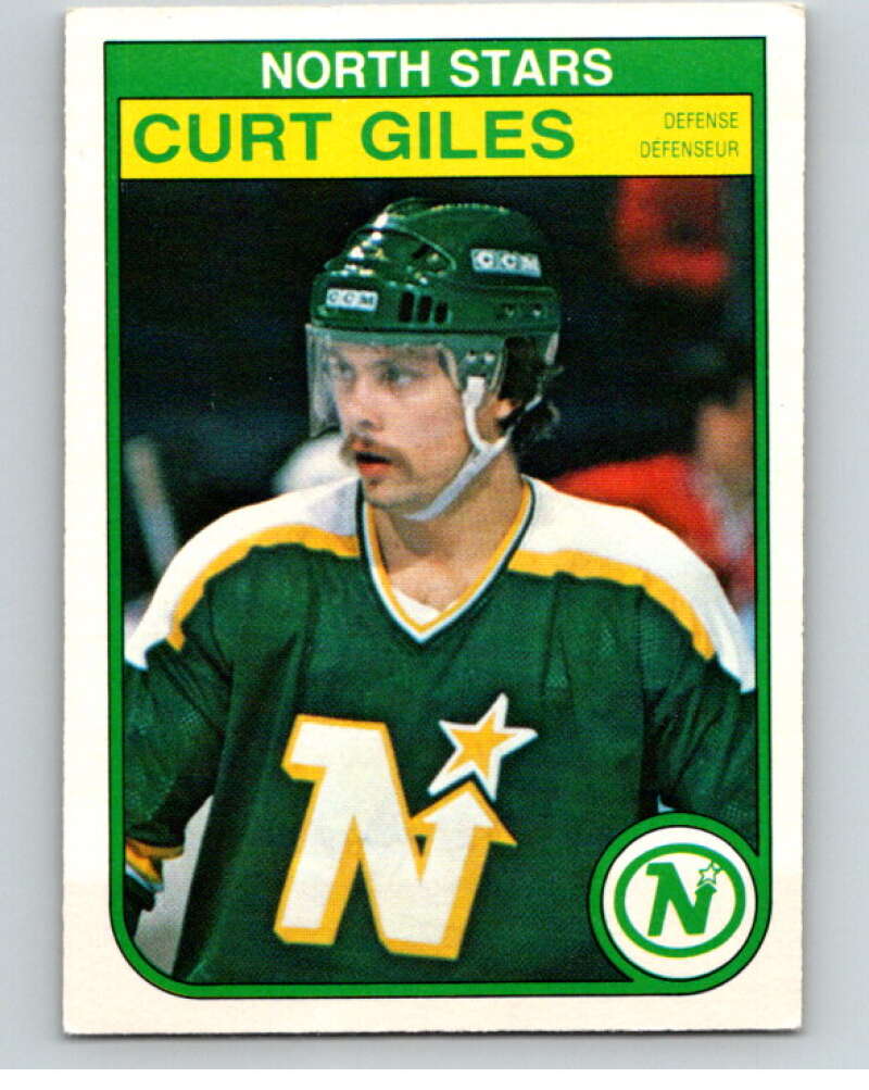 1982-83 O-Pee-Chee #166 Curt Giles  RC Rookie Minnesota North Stars  V58255 Image 1