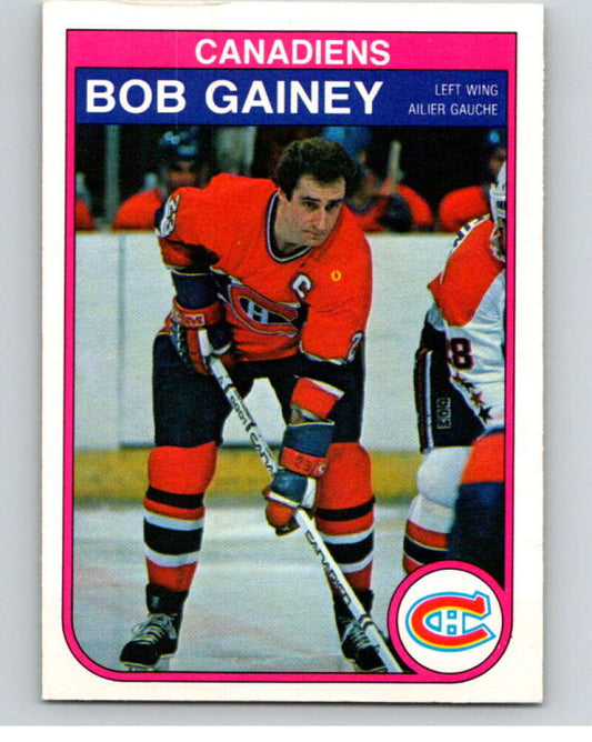 1982-83 O-Pee-Chee #181 Bob Gainey  RC Rookie Montreal Canadiens  V58349 Image 1