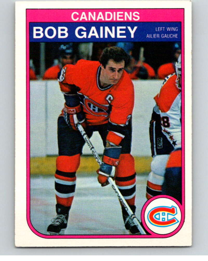 1982-83 O-Pee-Chee #181 Bob Gainey  RC Rookie Montreal Canadiens  V58351 Image 1