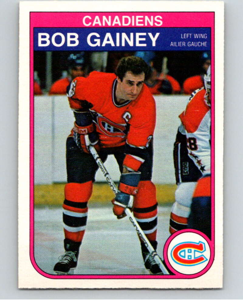 1982-83 O-Pee-Chee #181 Bob Gainey  RC Rookie Montreal Canadiens  V58352 Image 1