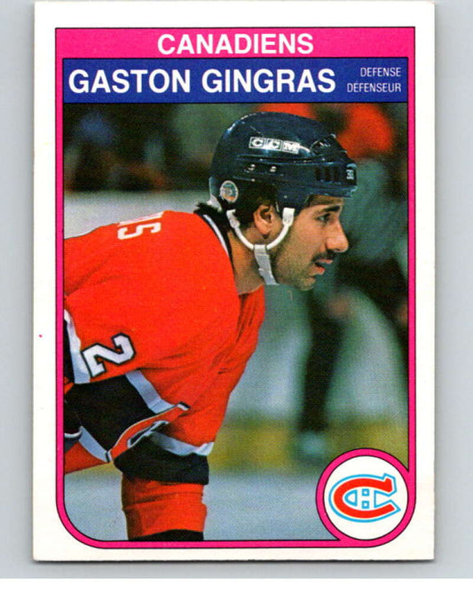 1982-83 O-Pee-Chee #182 Gaston Gingras  Montreal Canadiens  V58355 Image 1