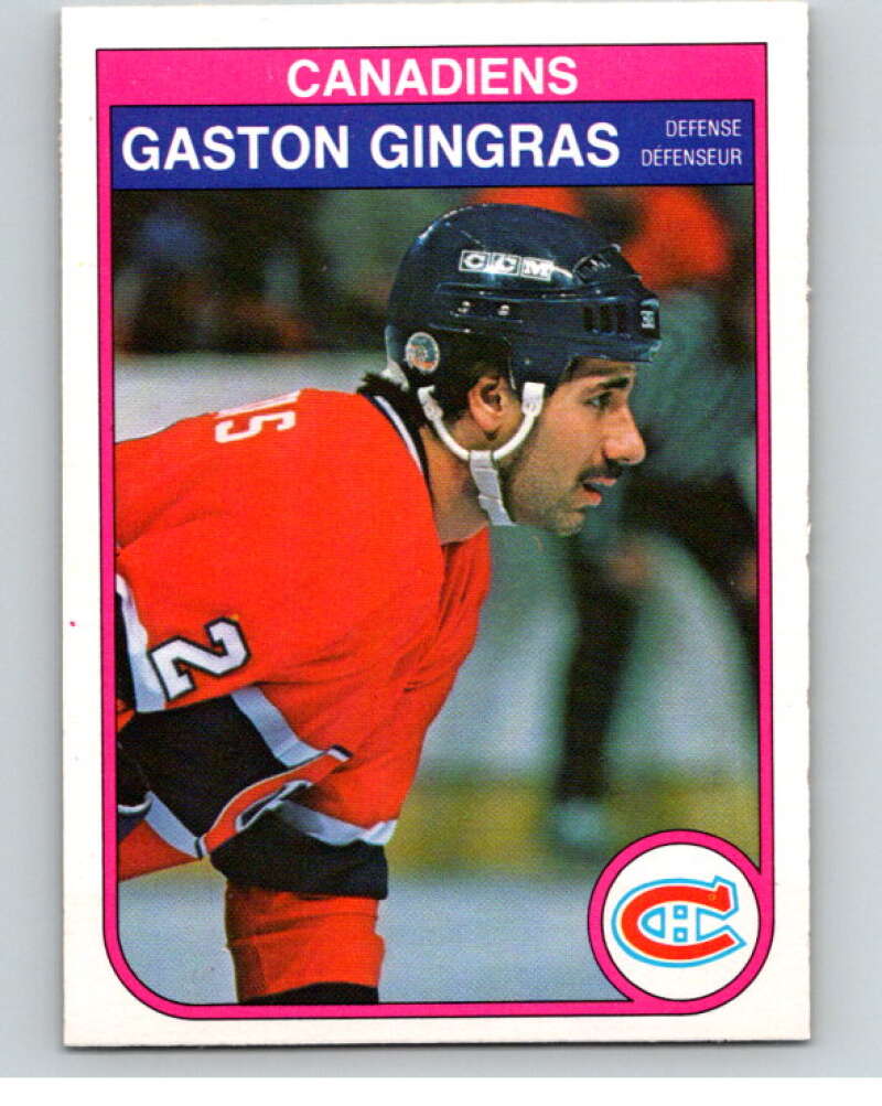 1982-83 O-Pee-Chee #182 Gaston Gingras  Montreal Canadiens  V58358 Image 1