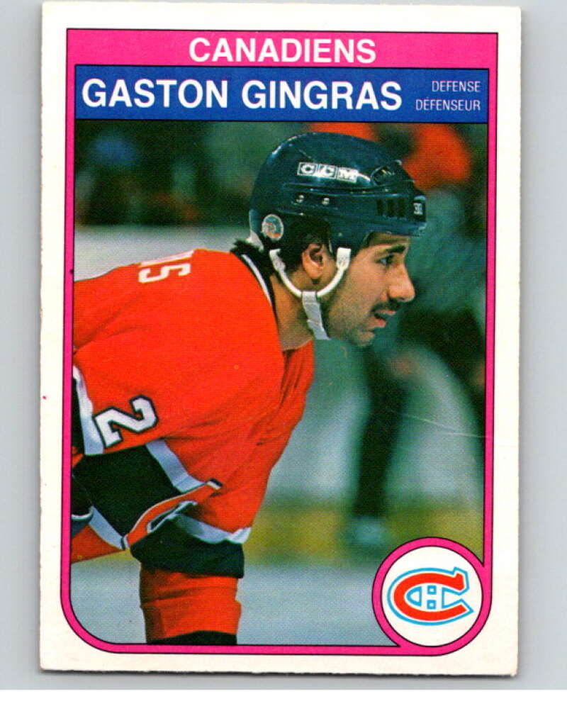 1982-83 O-Pee-Chee #182 Gaston Gingras  Montreal Canadiens  V58359 Image 1