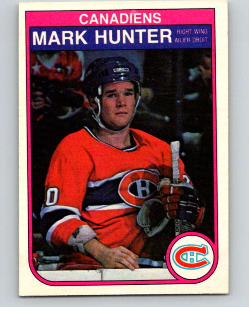 1982-83 O-Pee-Chee #185 Mark Hunter  RC Rookie Montreal Canadiens  V58376 Image 1