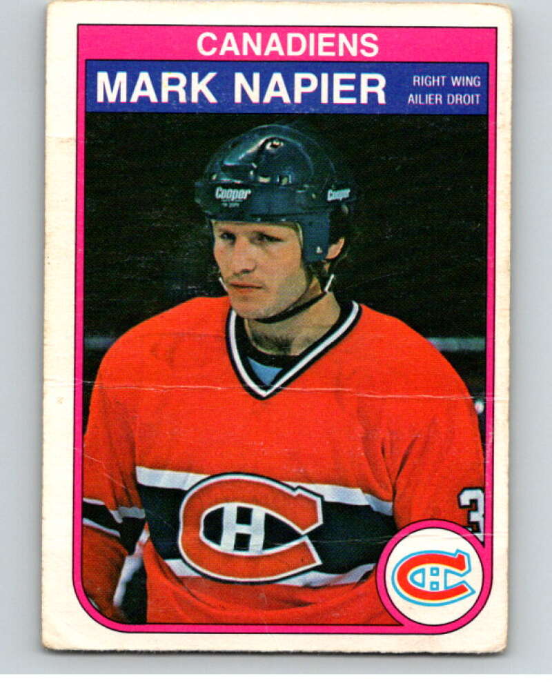 1982-83 O-Pee-Chee #189 Mark Napier  Montreal Canadiens  V58403 Image 1