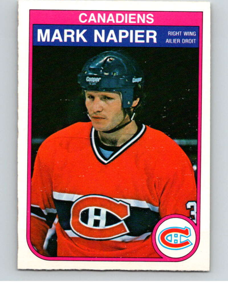 1982-83 O-Pee-Chee #189 Mark Napier  Montreal Canadiens  V58405 Image 1