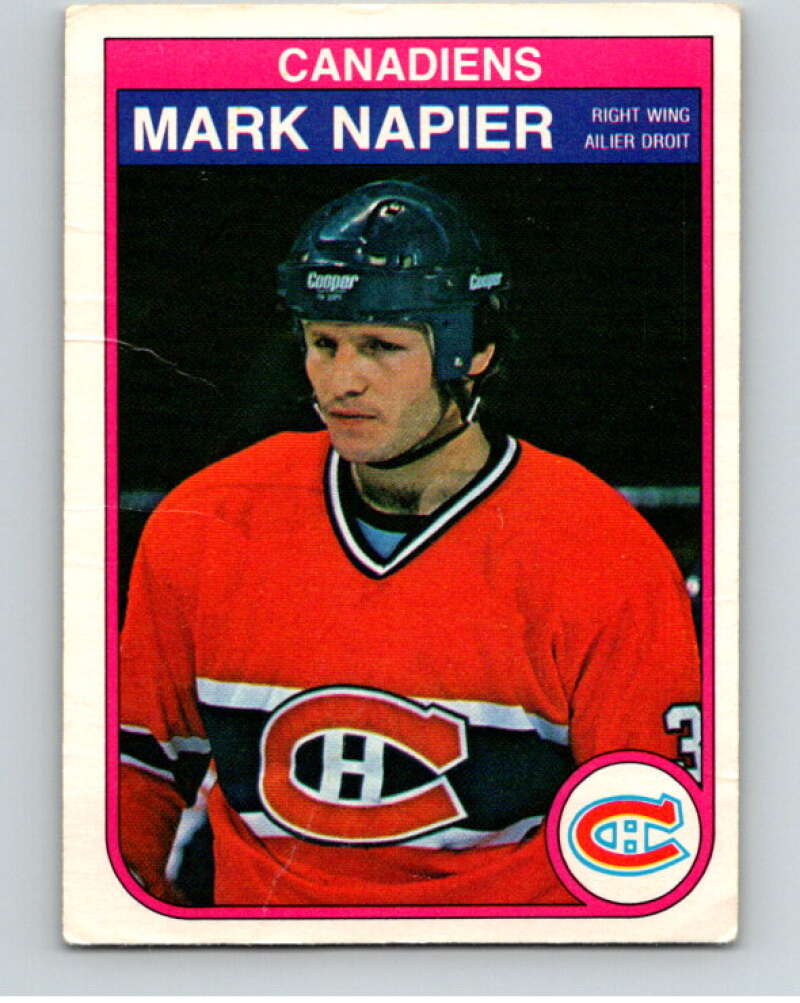 1982-83 O-Pee-Chee #189 Mark Napier  Montreal Canadiens  V58406 Image 1