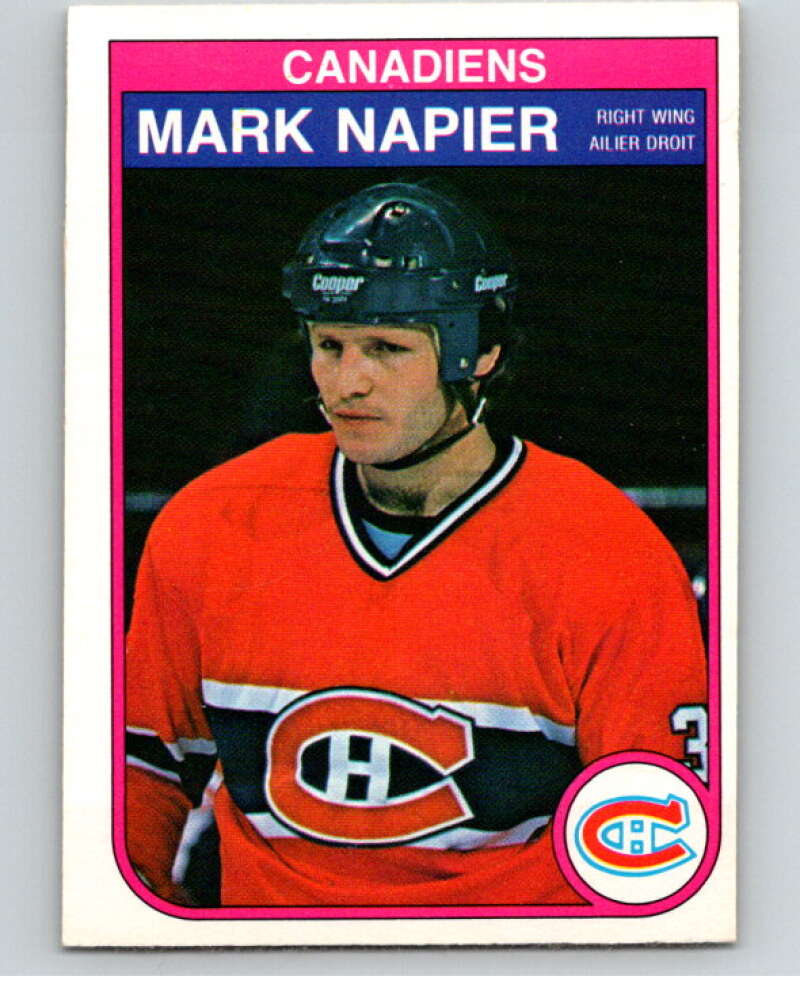 1982-83 O-Pee-Chee #189 Mark Napier  Montreal Canadiens  V58409 Image 1