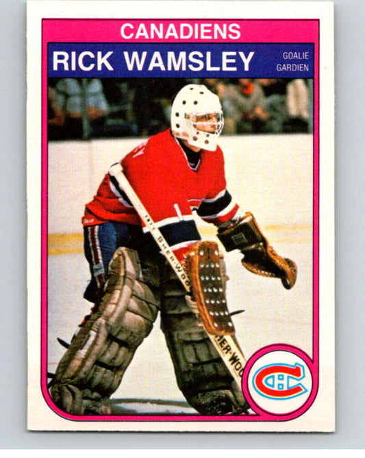 1982-83 O-Pee-Chee #195 Rick Wamsley  RC Rookie Montreal Canadiens  V58454 Image 1