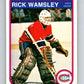 1982-83 O-Pee-Chee #195 Rick Wamsley  RC Rookie Montreal Canadiens  V58455 Image 1