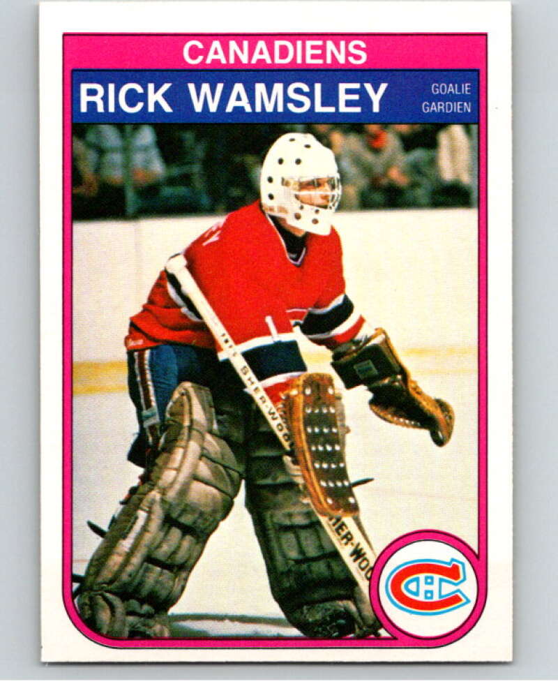 1982-83 O-Pee-Chee #195 Rick Wamsley  RC Rookie Montreal Canadiens  V58455 Image 1