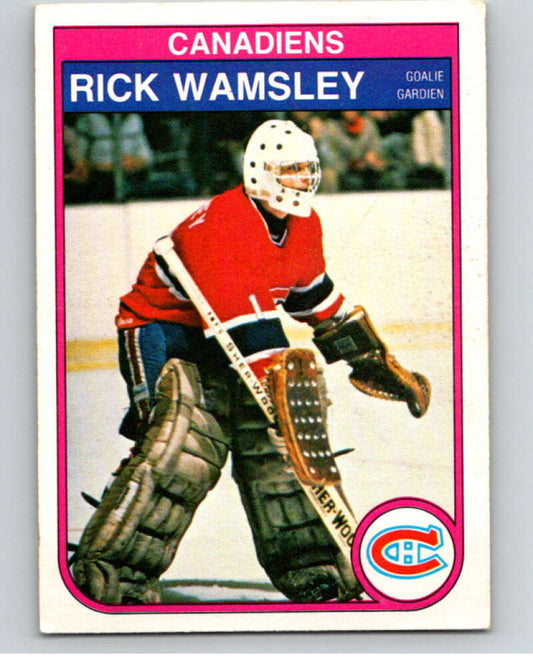 1982-83 O-Pee-Chee #195 Rick Wamsley  RC Rookie Montreal Canadiens  V58456 Image 1