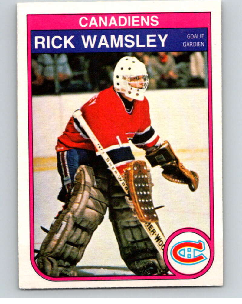 1982-83 O-Pee-Chee #195 Rick Wamsley  RC Rookie Montreal Canadiens  V58457 Image 1