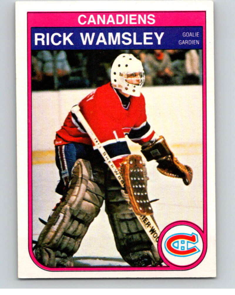 1982-83 O-Pee-Chee #195 Rick Wamsley  RC Rookie Montreal Canadiens  V58458 Image 1