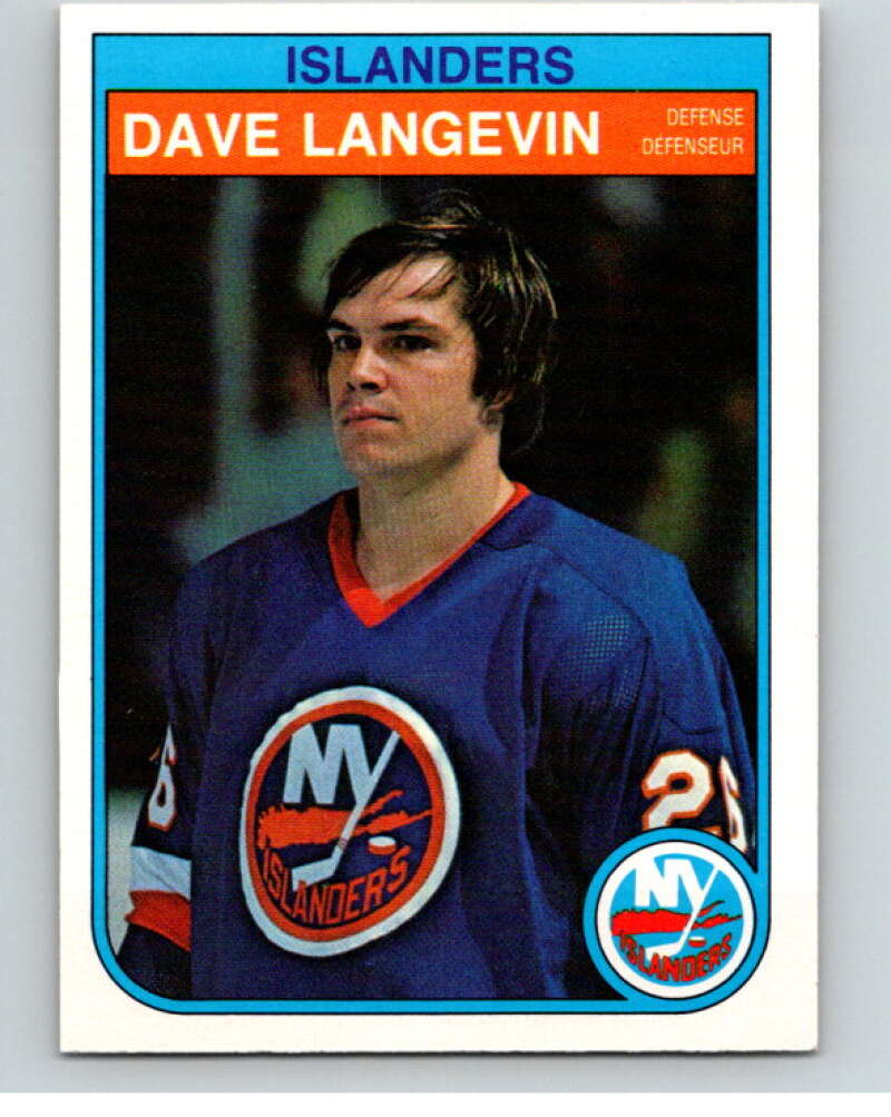 1982-83 O-Pee-Chee #204 Dave Langevin  New York Islanders  V58521 Image 1