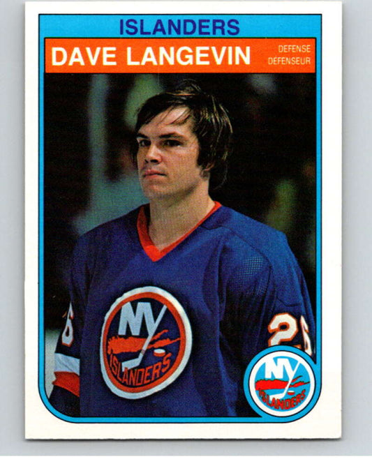 1982-83 O-Pee-Chee #204 Dave Langevin  New York Islanders  V58521 Image 1