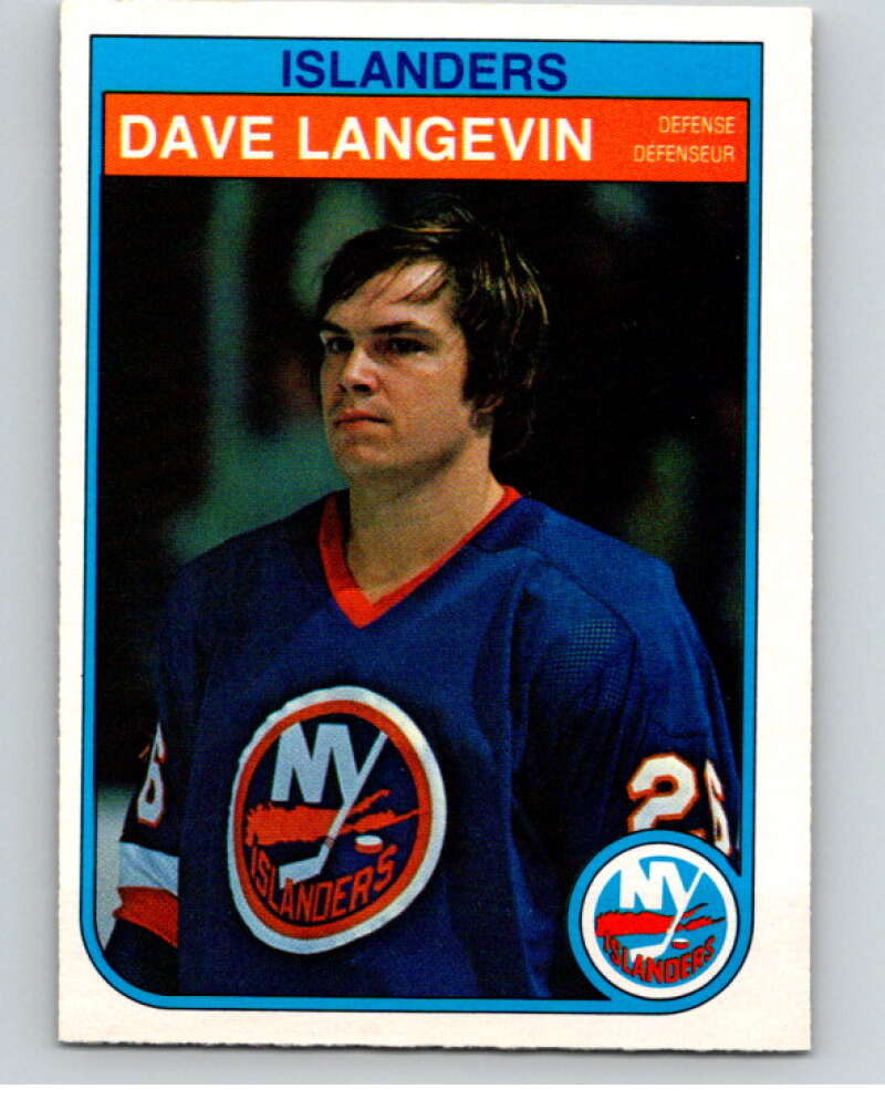 1982-83 O-Pee-Chee #204 Dave Langevin  New York Islanders  V58522 Image 1