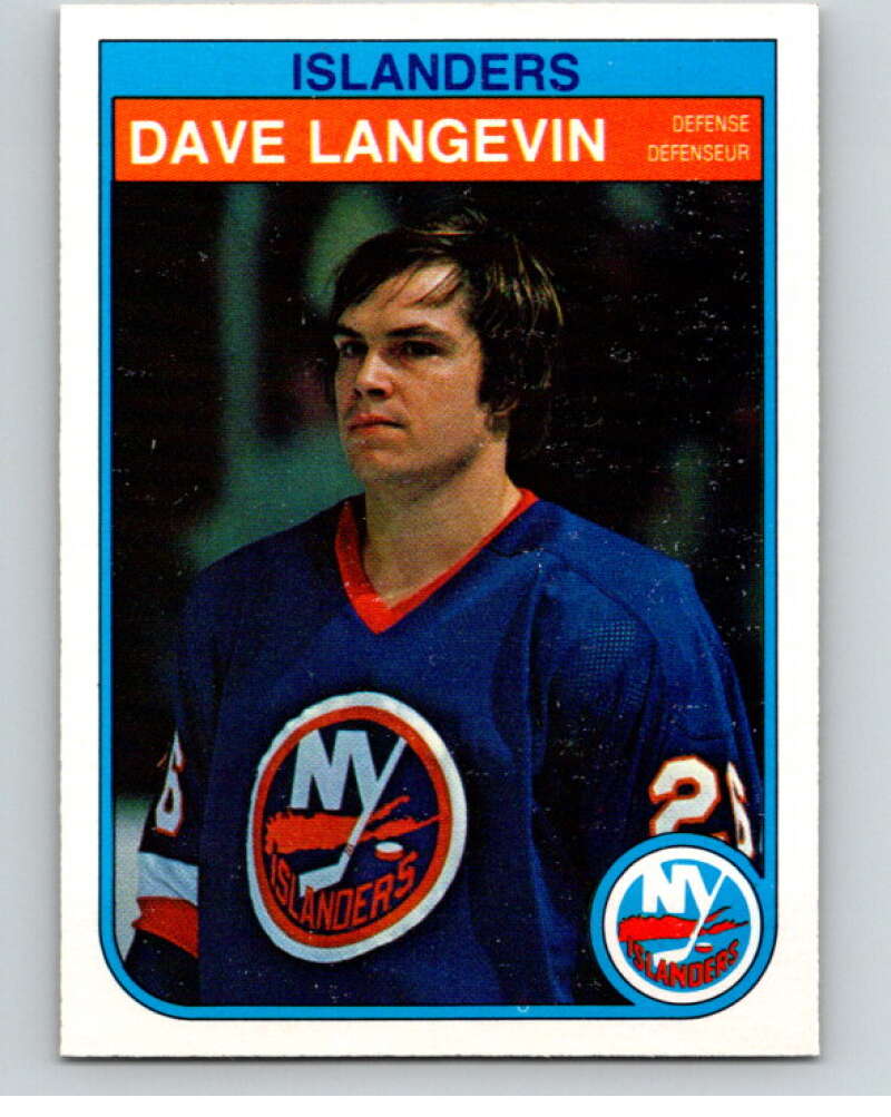 1982-83 O-Pee-Chee #204 Dave Langevin  New York Islanders  V58523 Image 1