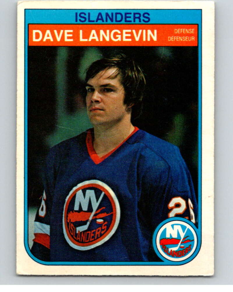 1982-83 O-Pee-Chee #204 Dave Langevin  New York Islanders  V58524 Image 1