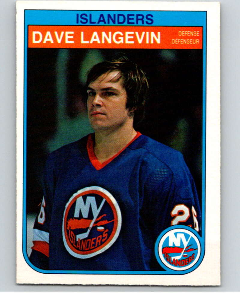 1982-83 O-Pee-Chee #204 Dave Langevin  New York Islanders  V58528 Image 1