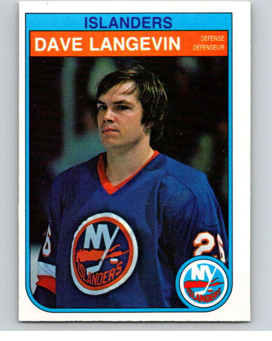 1982-83 O-Pee-Chee #204 Dave Langevin  New York Islanders  V58529 Image 1