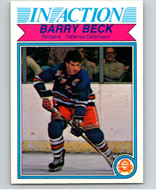 1982-83 O-Pee-Chee #220 Barry Beck IA  New York Rangers  V58639 Image 1