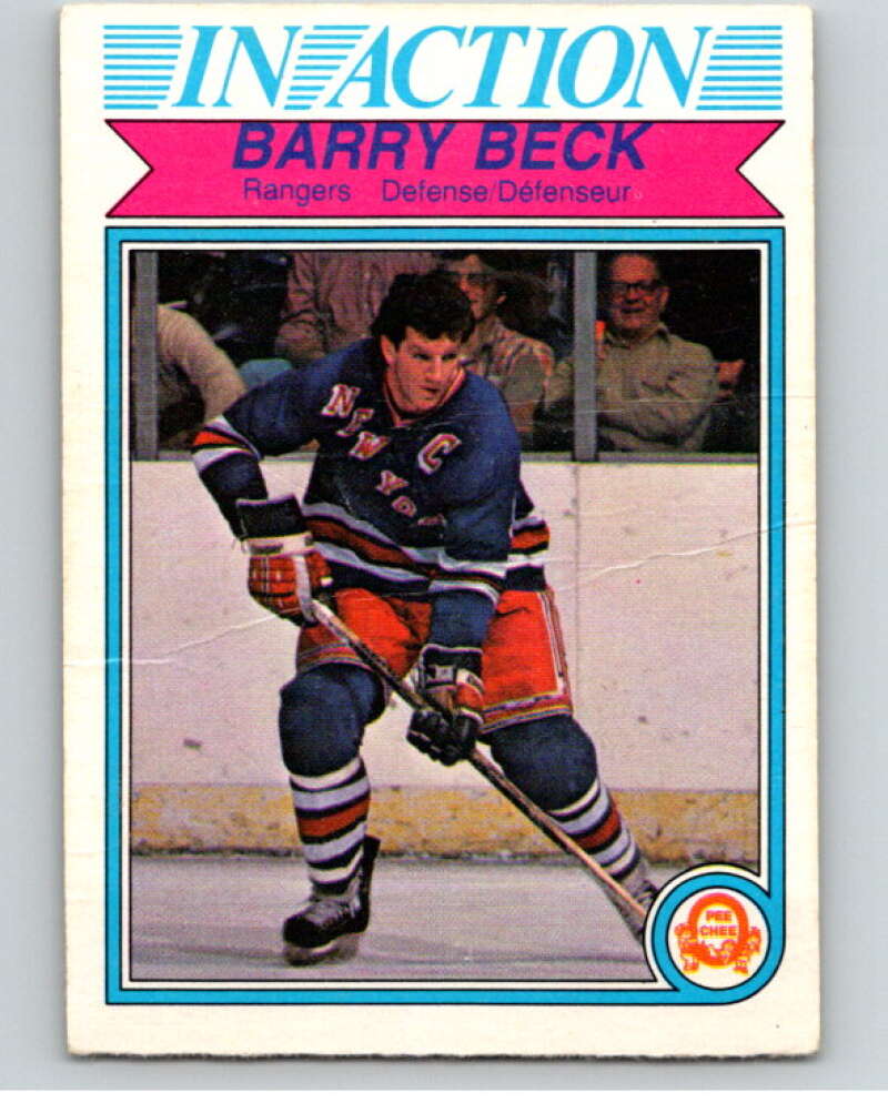 1982-83 O-Pee-Chee #220 Barry Beck IA  New York Rangers  V58641 Image 1