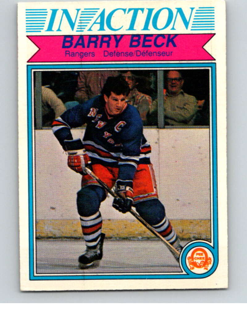 1982-83 O-Pee-Chee #220 Barry Beck IA  New York Rangers  V58642 Image 1