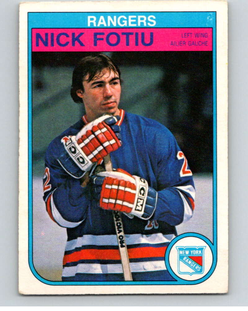 1982-83 O-Pee-Chee #222 Nick Fotiu  New York Rangers  V58653 Image 1