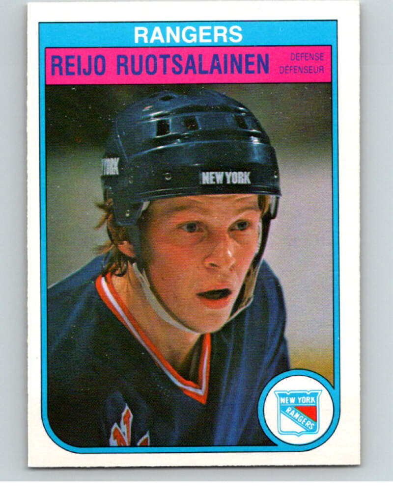 1982-83 O-Pee-Chee #233 Reijo Ruotsalainen  RC Rookie New York Rangers  V58716 Image 1