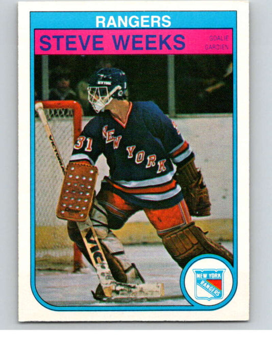 1982-83 O-Pee-Chee #234 Steve Weeks  RC Rookie New York Rangers  V58719 Image 1