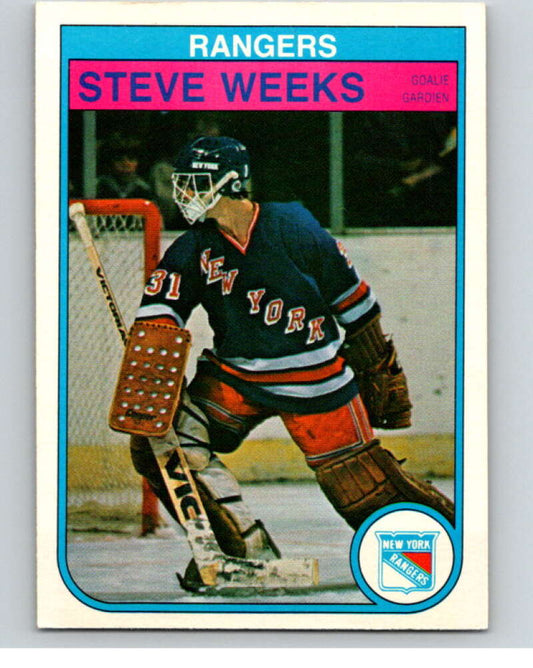 1982-83 O-Pee-Chee #234 Steve Weeks  RC Rookie New York Rangers  V58720 Image 1