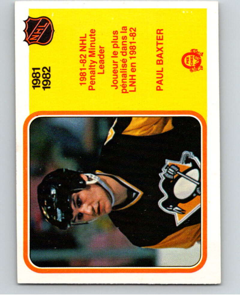 1982-83 O-Pee-Chee #238 Paul Baxter LL  Pittsburgh Penguins  V58739 Image 1