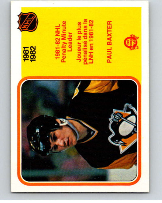 1982-83 O-Pee-Chee #238 Paul Baxter LL  Pittsburgh Penguins  V58740 Image 1