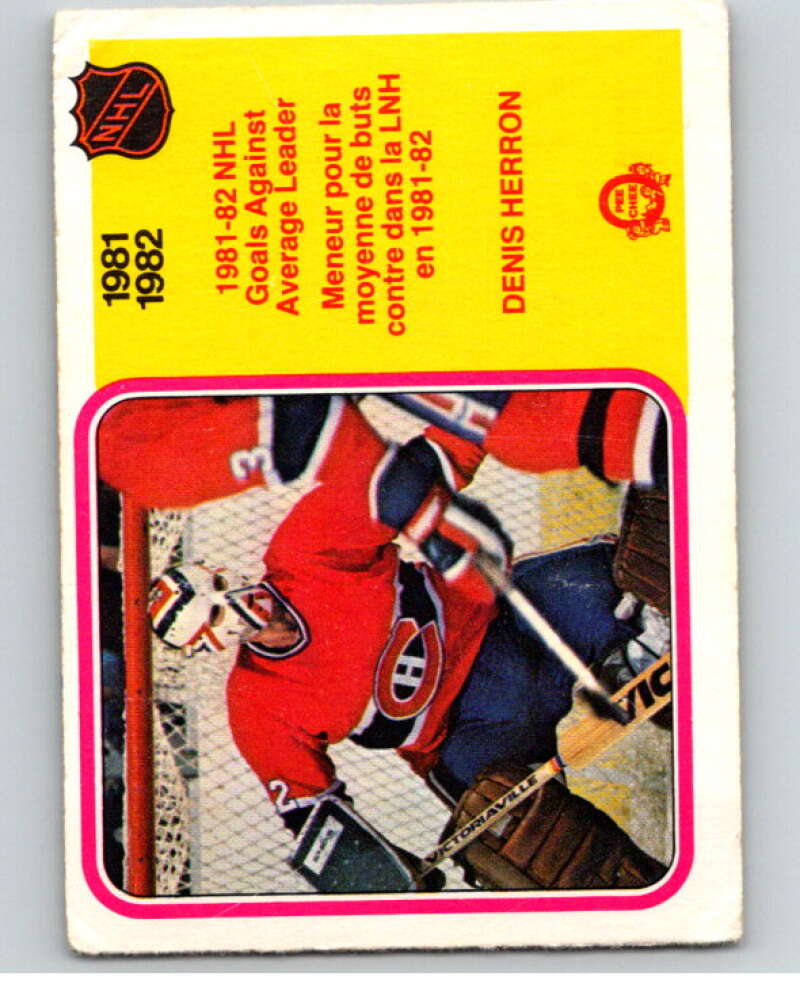 1982-83 O-Pee-Chee #239 Denis Herron LL  Montreal Canadiens  V58742 Image 1