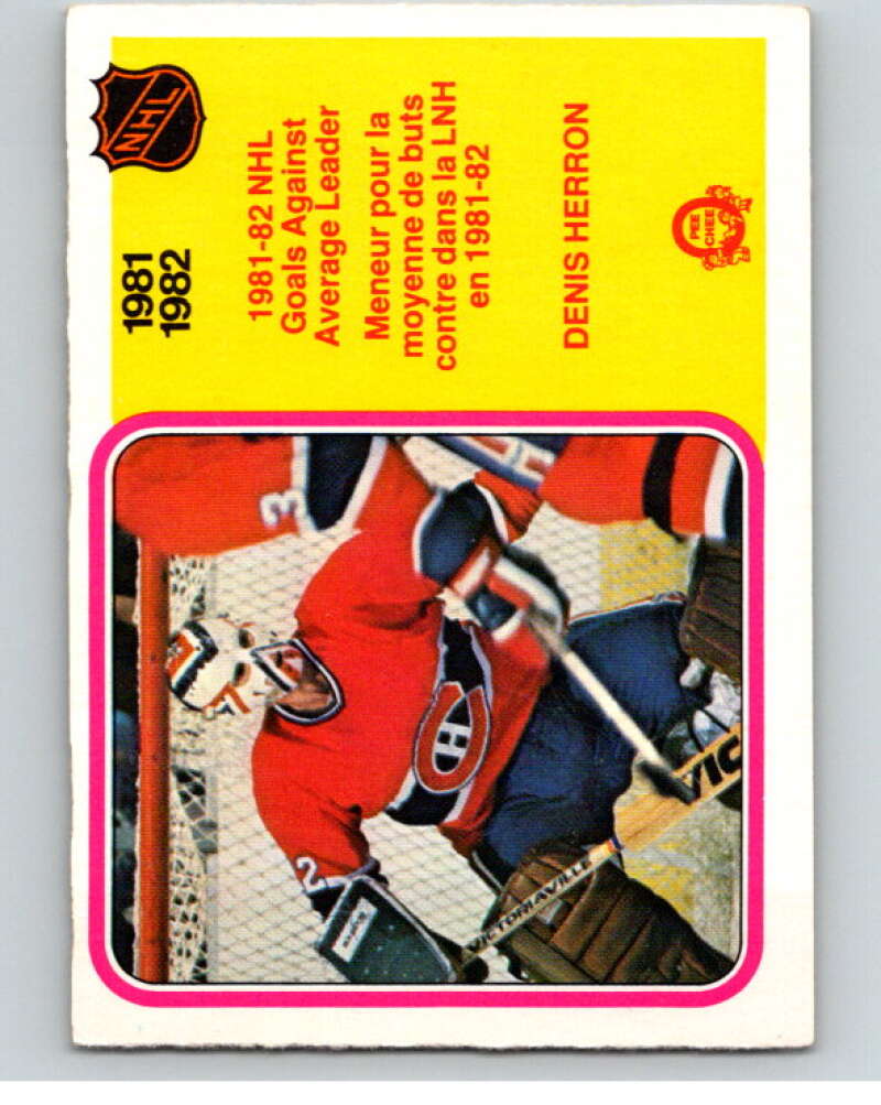 1982-83 O-Pee-Chee #239 Denis Herron LL  Montreal Canadiens  V58744 Image 1