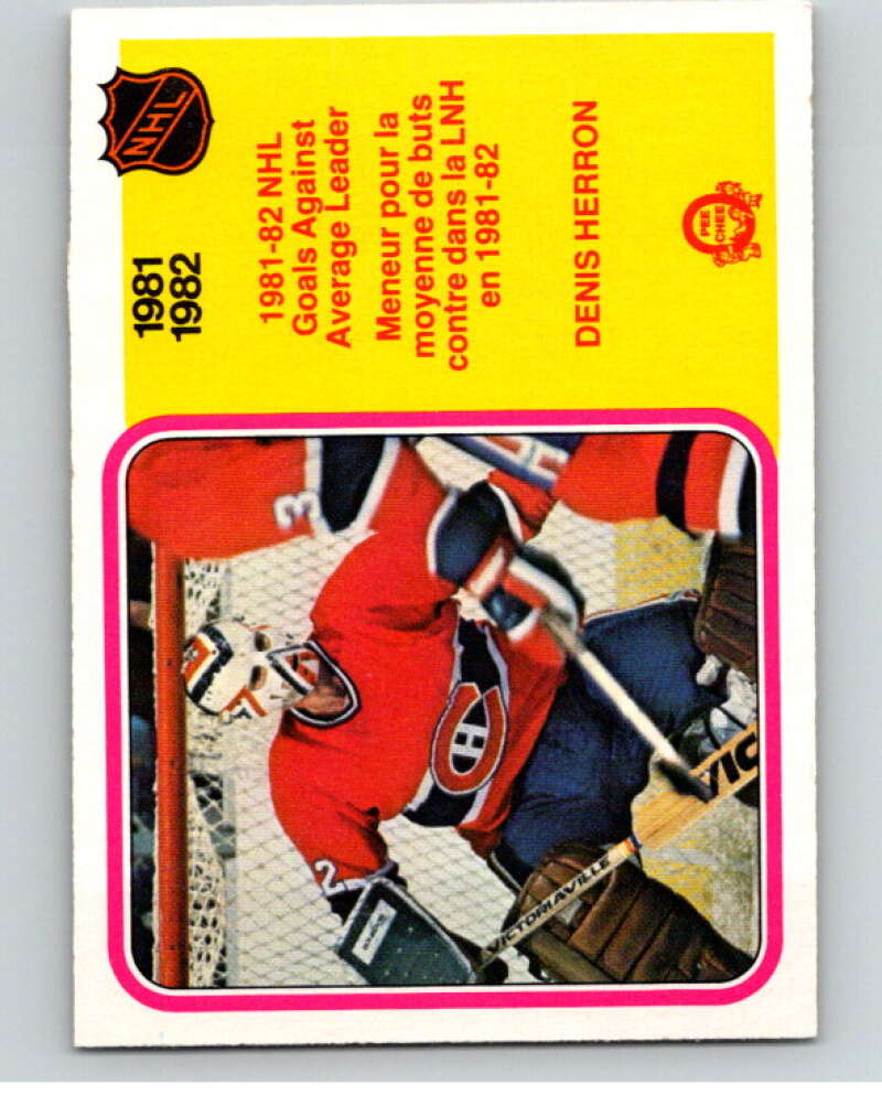 1982-83 O-Pee-Chee #239 Denis Herron LL  Montreal Canadiens  V58745 Image 1