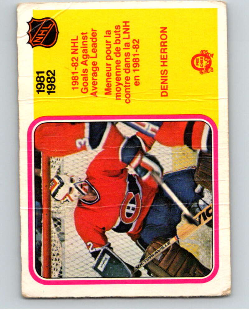 1982-83 O-Pee-Chee #239 Denis Herron LL  Montreal Canadiens  V58750 Image 1