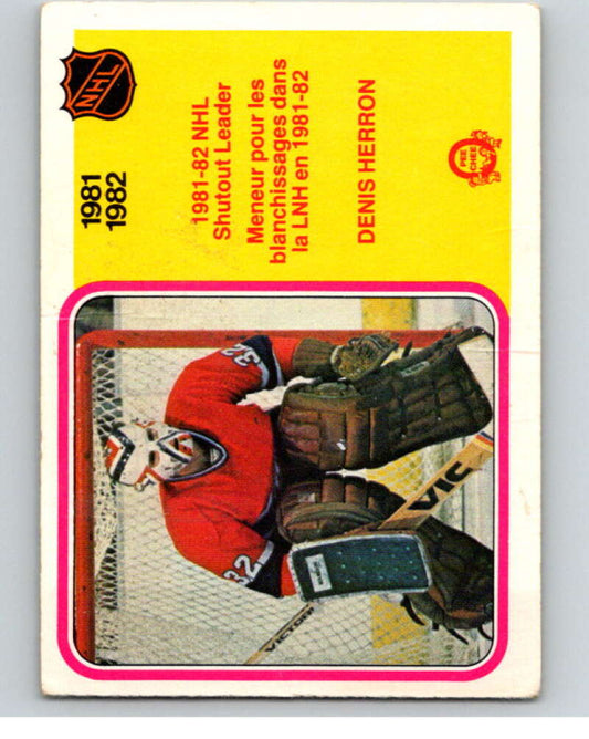 1982-83 O-Pee-Chee #241 Denis Herron LL  Montreal Canadiens  V58754 Image 1