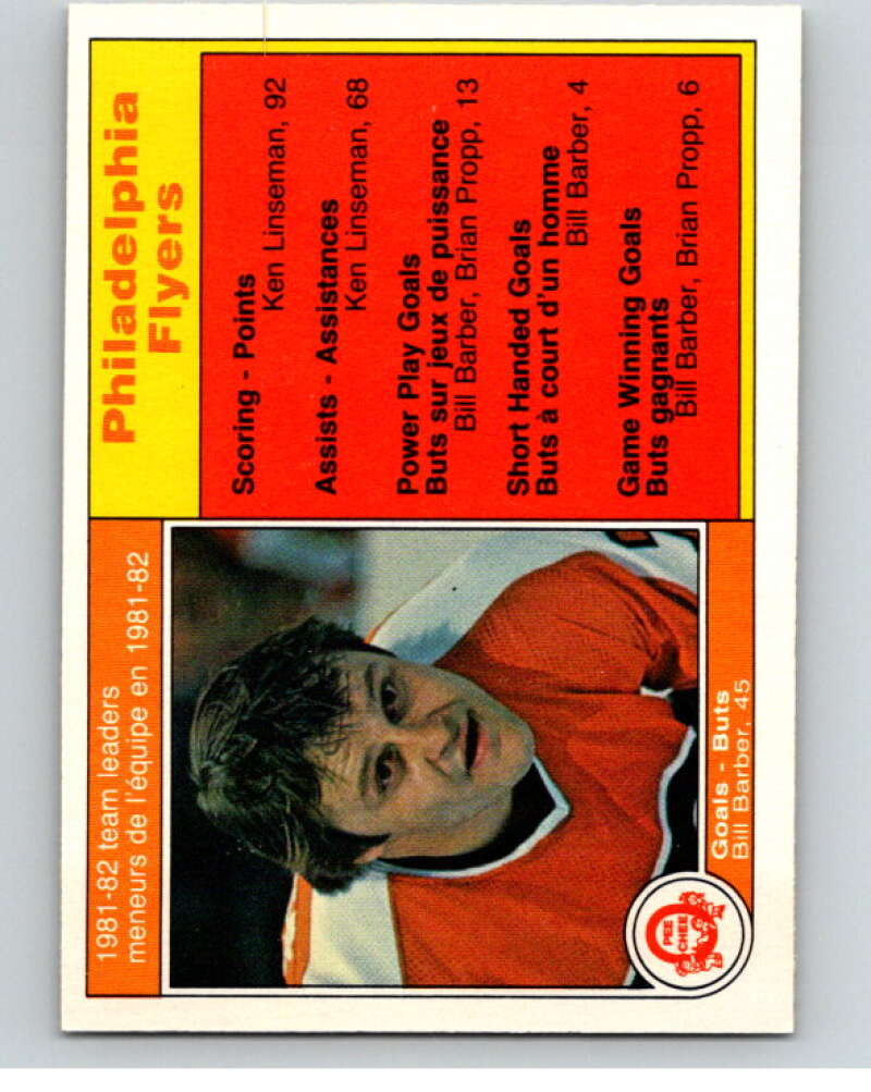 1982-83 O-Pee-Chee #244 Bill Barber TL  Philadelphia Flyers  V58760 Image 1