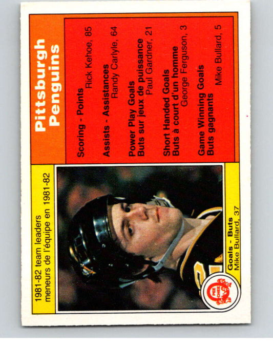 1982-83 O-Pee-Chee #262 Mike Bullard TL  Pittsburgh Penguins  V58888 Image 1