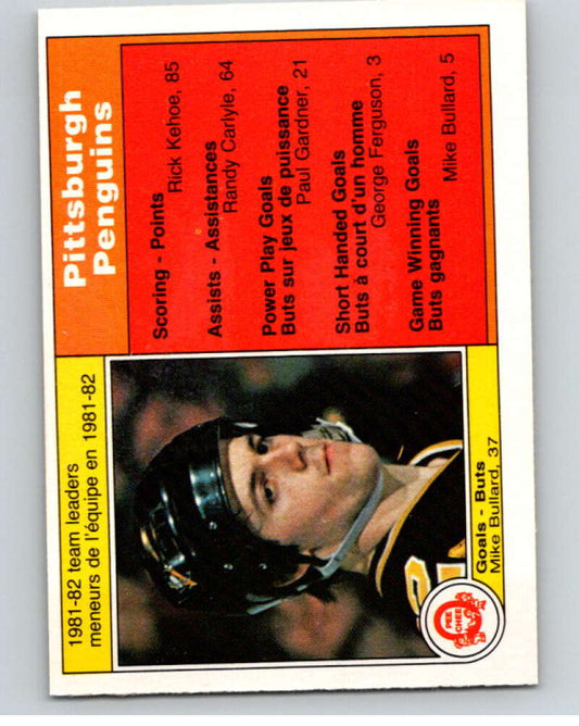 1982-83 O-Pee-Chee #262 Mike Bullard TL  Pittsburgh Penguins  V58894 Image 1