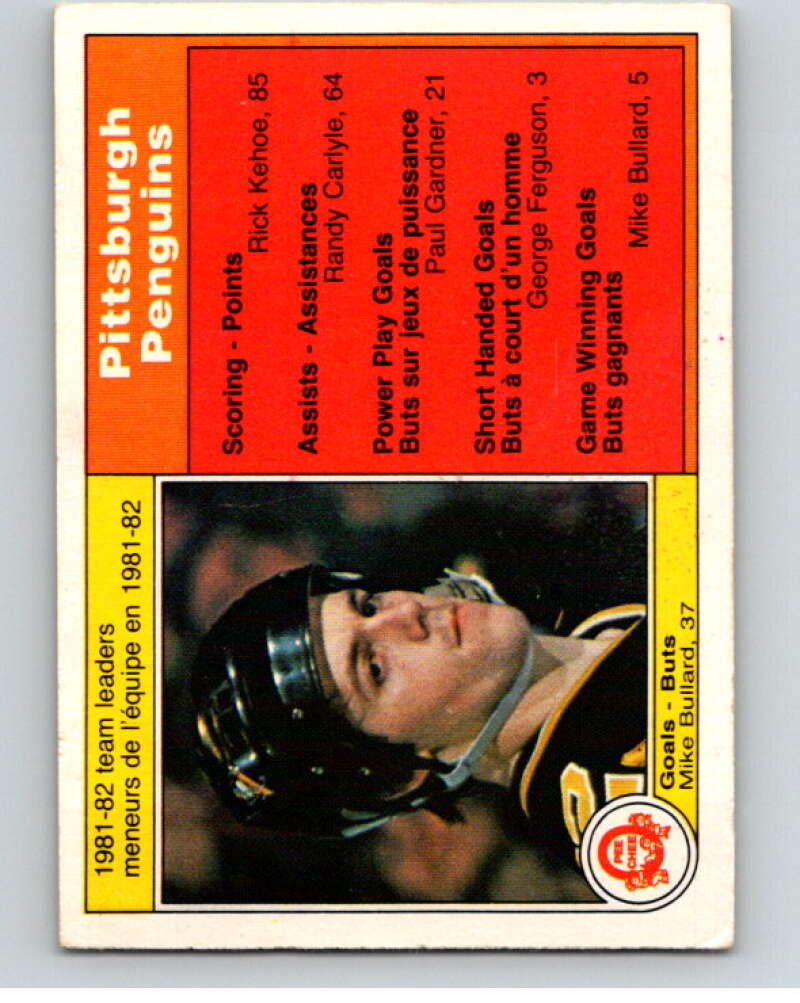 1982-83 O-Pee-Chee #262 Mike Bullard TL  Pittsburgh Penguins  V58895 Image 1