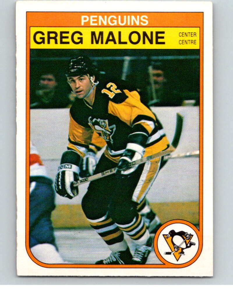 1982-83 O-Pee-Chee #272 Greg Malone  Pittsburgh Penguins  V58965 Image 1