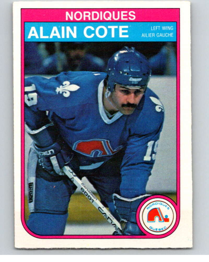 1982-83 O-Pee-Chee #281 Alain Cote  Quebec Nordiques  V59033 Image 1