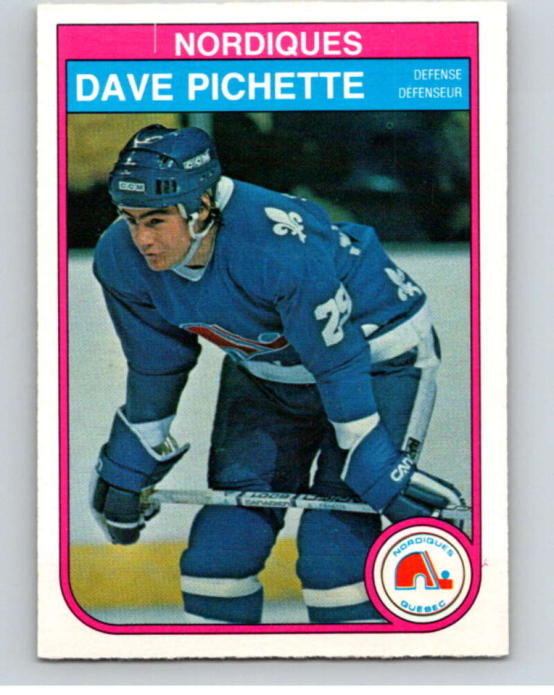 1982-83 O-Pee-Chee #289 Dave Pichette  Quebec Nordiques  V59099 Image 1