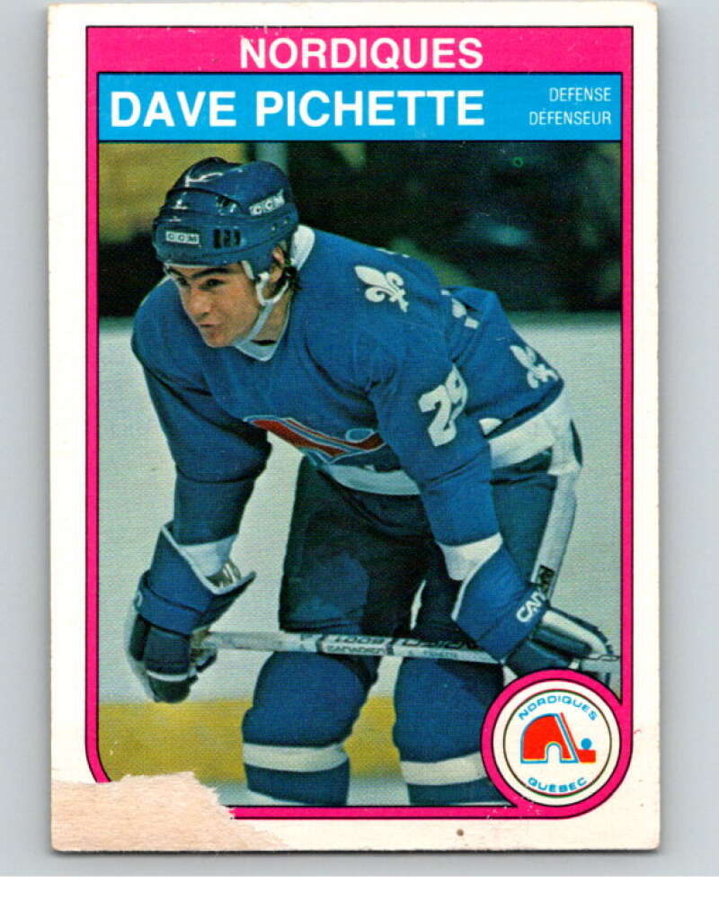1982-83 O-Pee-Chee #289 Dave Pichette  Quebec Nordiques  V59102 Image 1